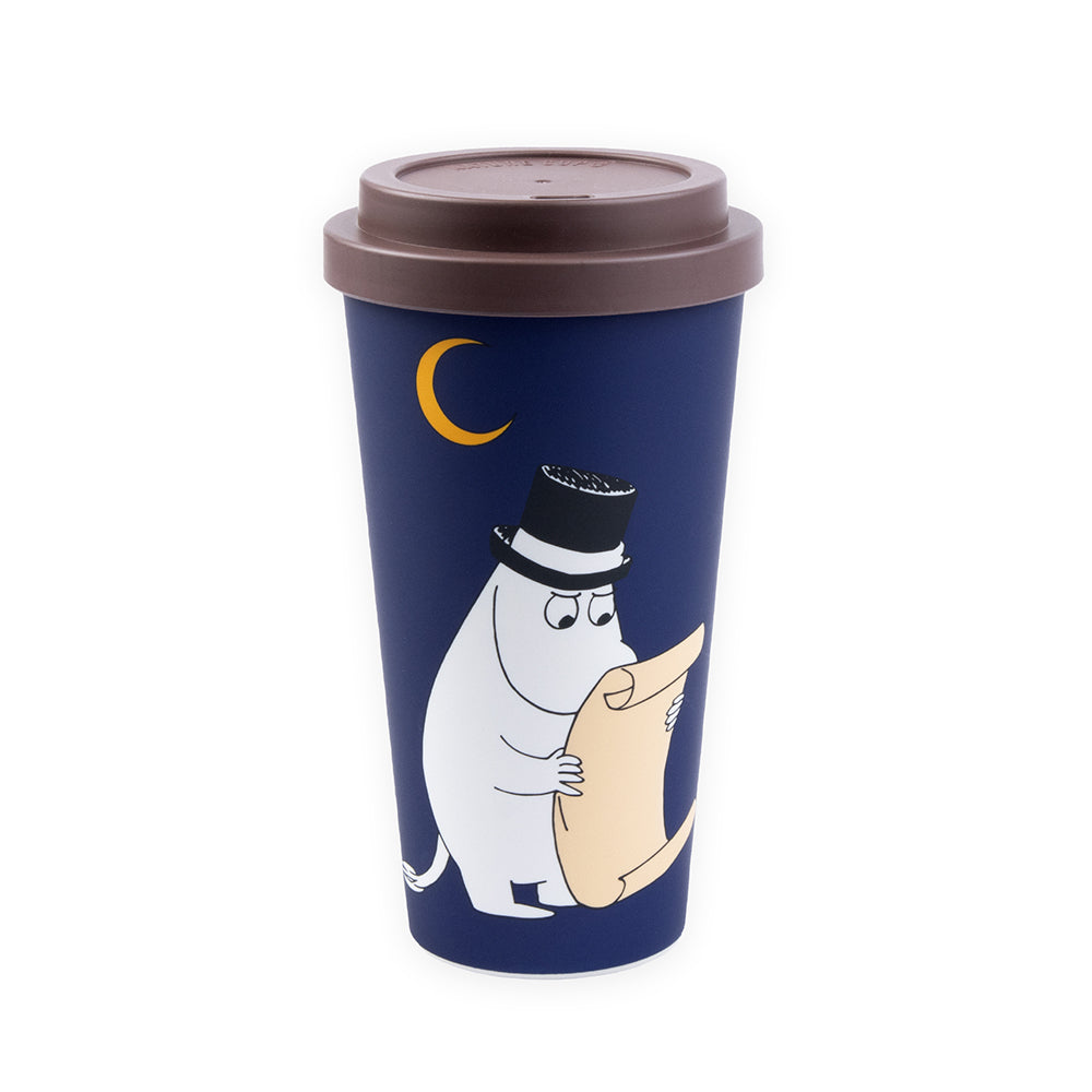 Take-away Muumimuki: Muumipappa lampun valossa, Sininen (0.45L)