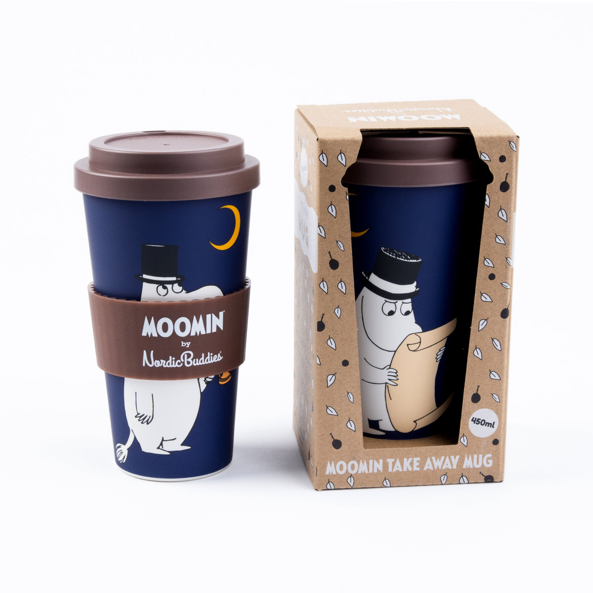 Take-away Muumimuki: Muumipappa lampun valossa, Sininen (0.45L)