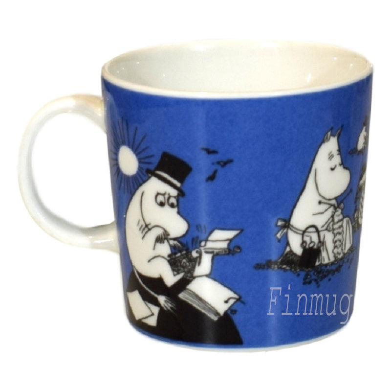 Moomin mug: Dark Blue, Bottle mail (1991-1999)